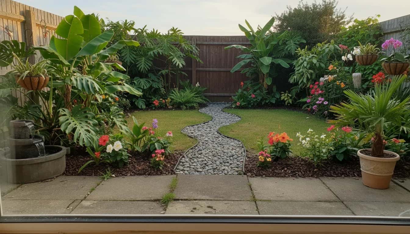 Garden after AI home design redesign in english cottage style