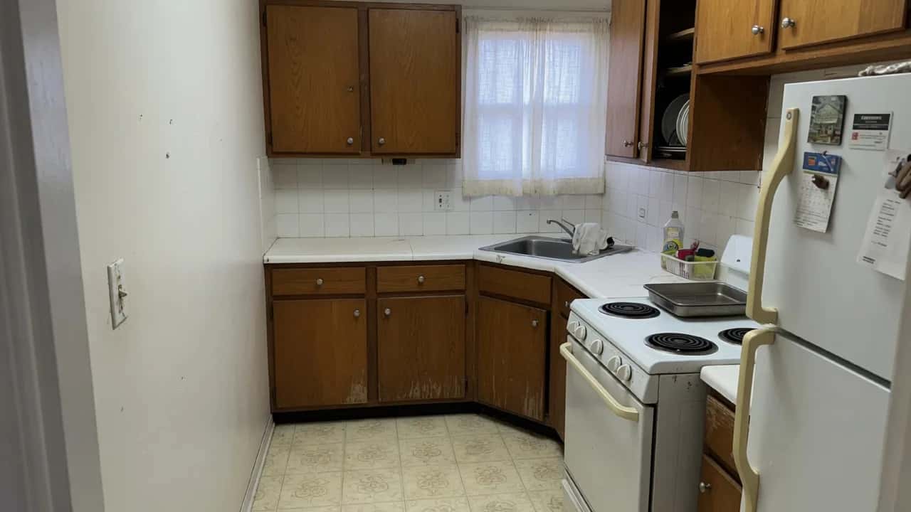 Kitchen before AI redesign